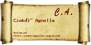 Czakó Agnella névjegykártya